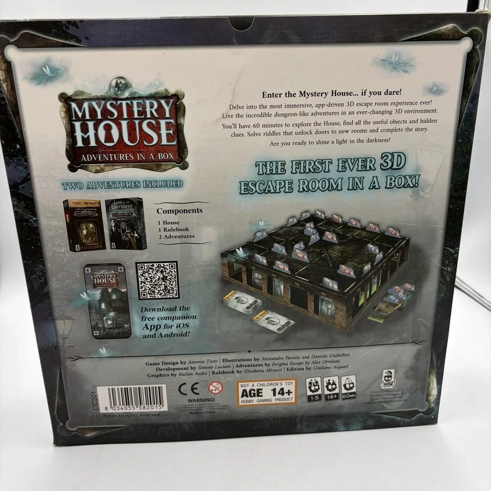 Mystery House: Escape Room In A Box Board Game From Cranio Creations - Complete